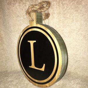 Wall hanging wooden Plaque 
Letter L